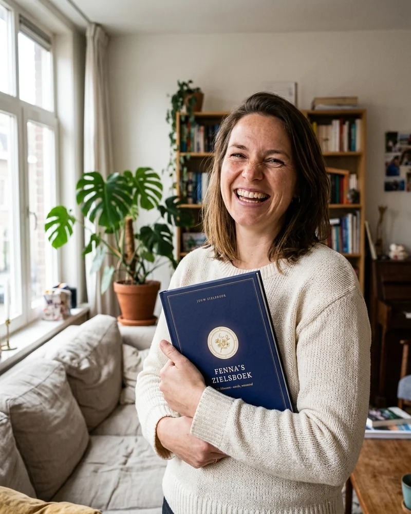 Fenna met haar Zielsboek