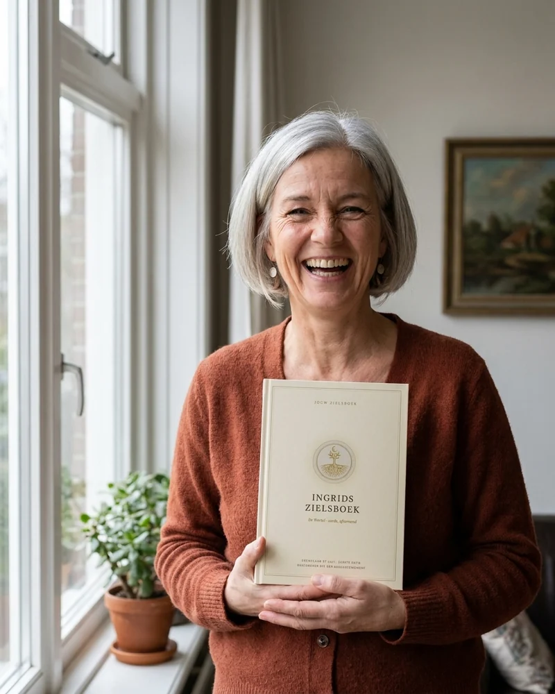 Ingrid met haar Zielsboek