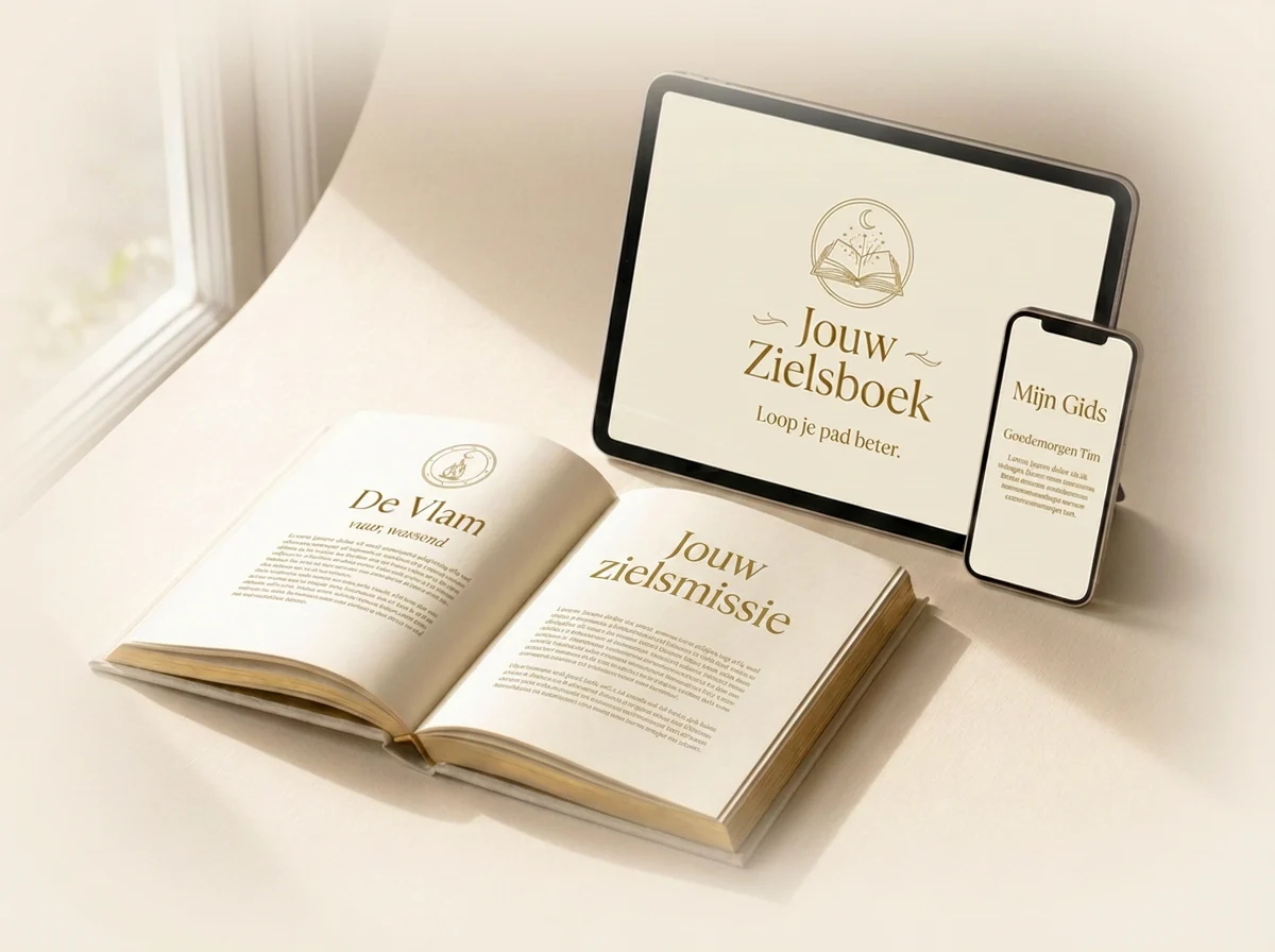 Jouw Zielsboek als gebonden boek, op iPad en op iPhone